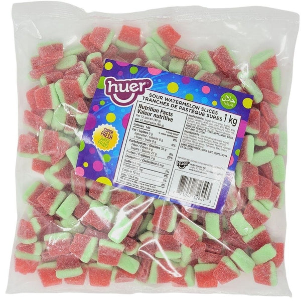 Huer Halal Sour Watermelon Slices 1kg iWholesaleCandy