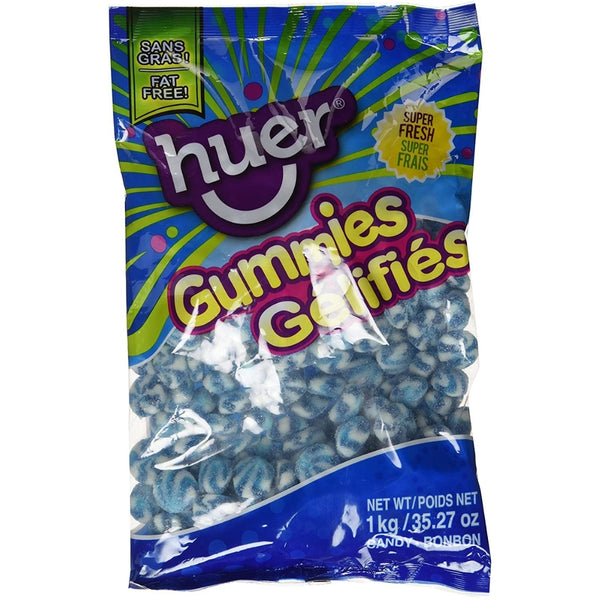 Huer Sour Blue Swirls 1kg iWholesaleCandy