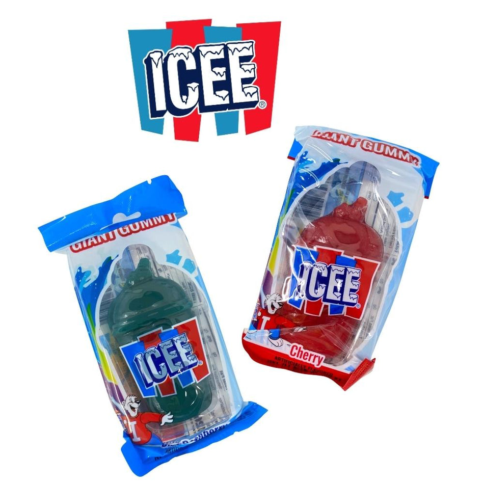 icee giant gummy slushie candy blue raspberry and cherry