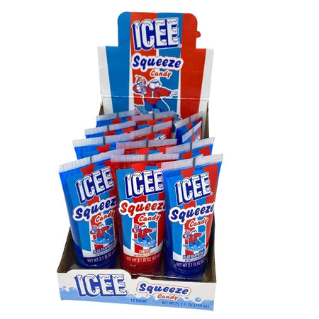 icee squeeze liquid candy blue raspberry and cherry full box