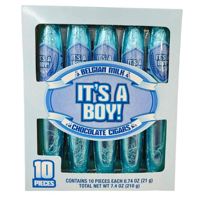 It's A Boy Belgian Milk Chocolate Cigar Box 7.4oz - 8 Pack
