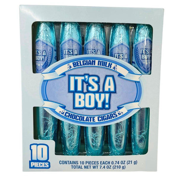 It's A Boy Belgian Milk Chocolate Cigar Box 7.4oz - 8 Pack