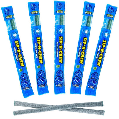 Sour Punch Sip-n-Chew Blue Raspberry Straws 26g 30 Pack