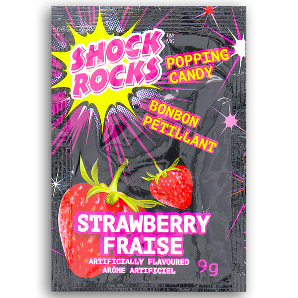 Shock Rocks Popping Candy Strawberry 9g - 24 Pack