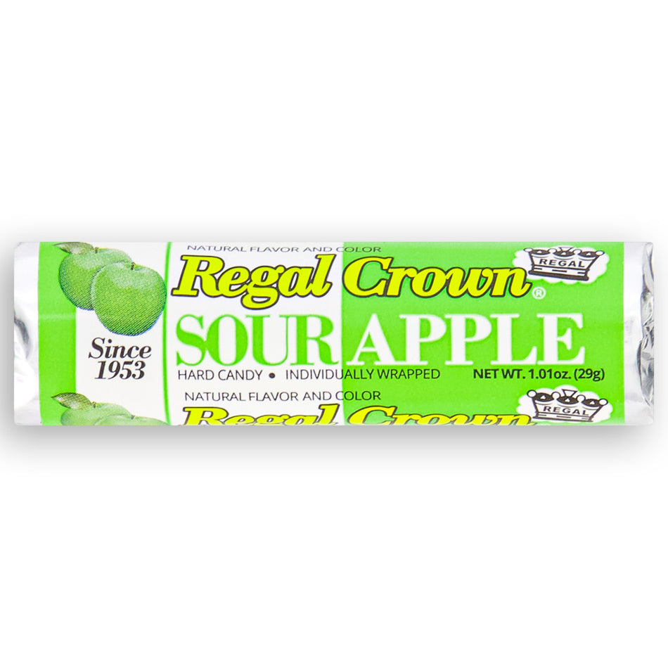 Regal Crown Sour Apple Candy Rolls - 24 Pack