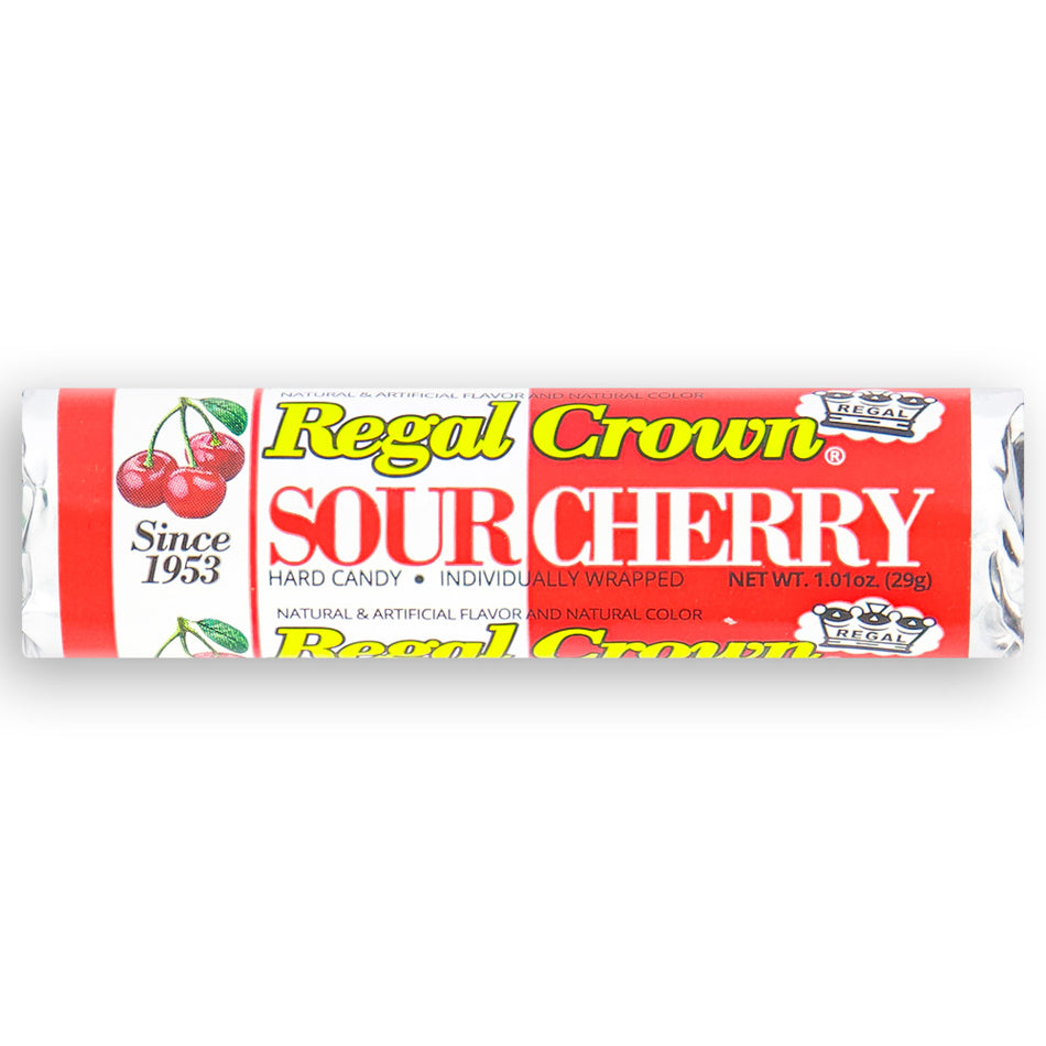 Regal Crown Sour Cherry Candy Rolls - 24 Pack