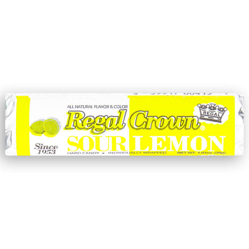 Regal Crown Sour Lemon Candy Rolls - 24 Pack