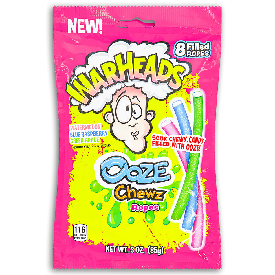 Warheads Ooze Chewz Ropes 3oz - 12 Pack