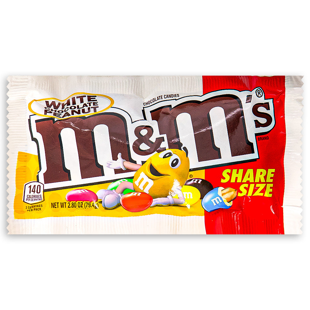 M&M's White Chocolate Peanut Share Size 2.8oz - 24 Pack