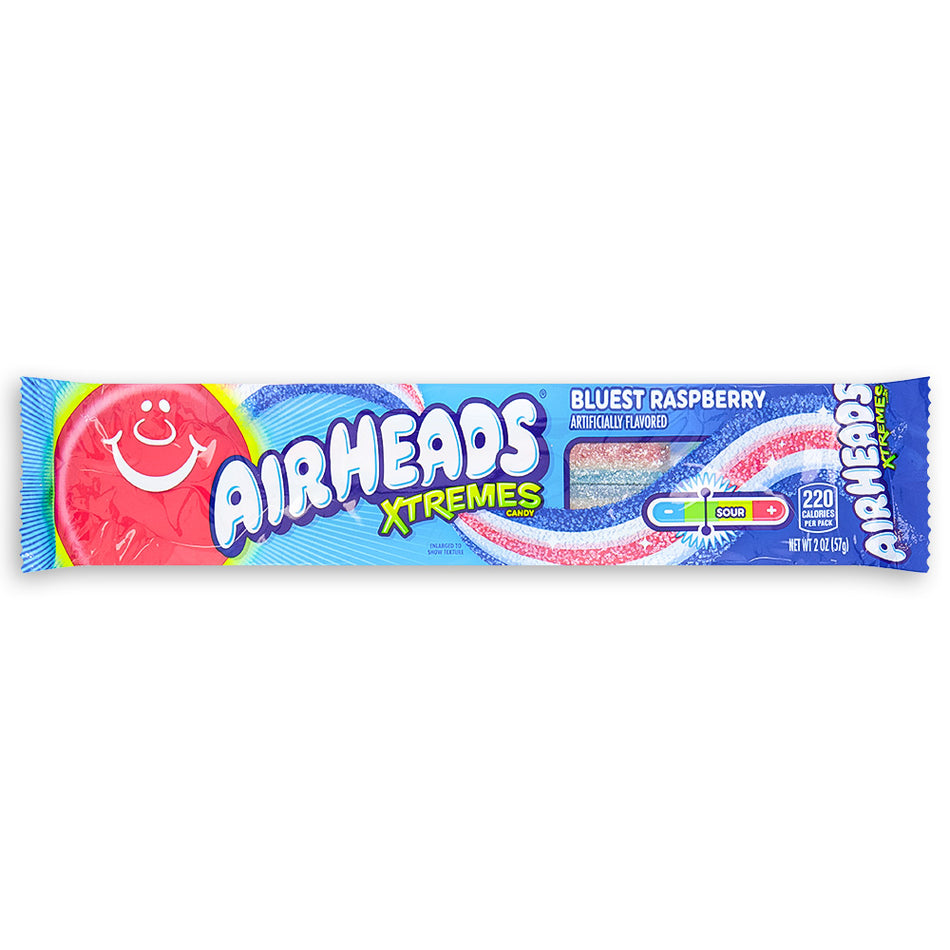 AirHeads Xtremes Bluest Raspberry Candy 2oz - 18 Pack - Airheads Candy