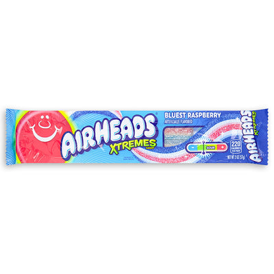 AirHeads Xtremes Bluest Raspberry Candy 2oz - 18 Pack - Airheads Candy