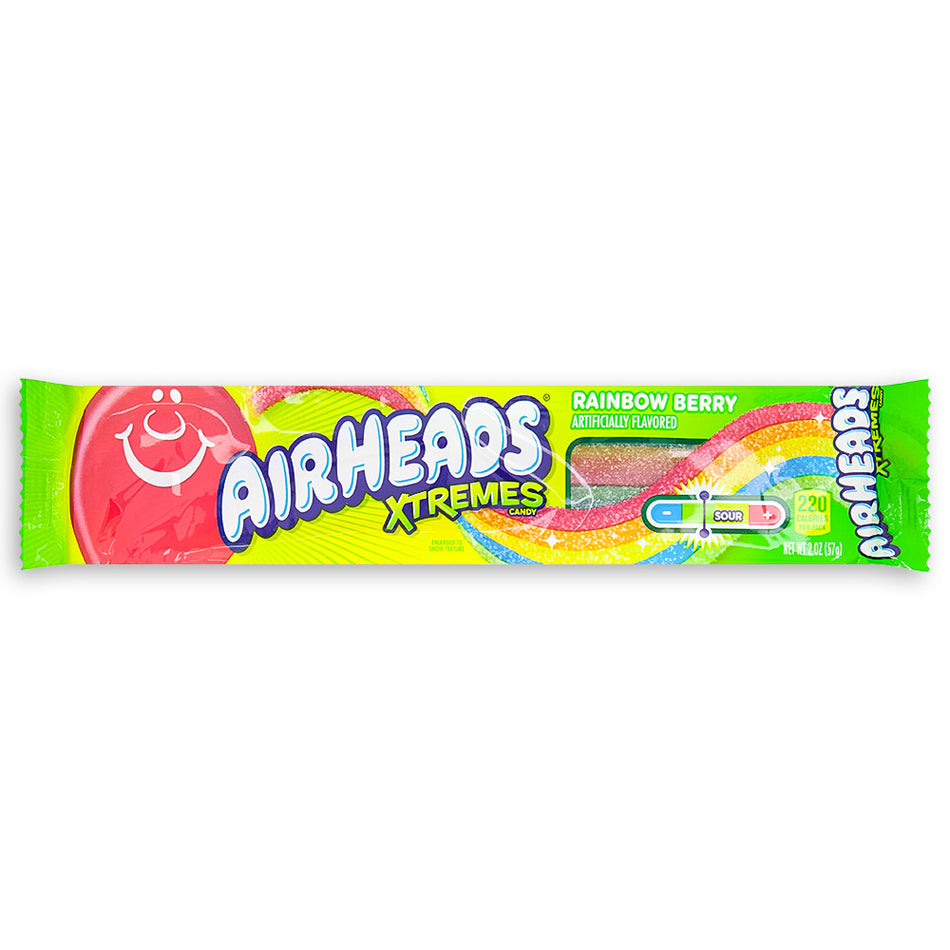 AirHeads Xtremes Belts Rainbow Berry 2oz - 18 Pack