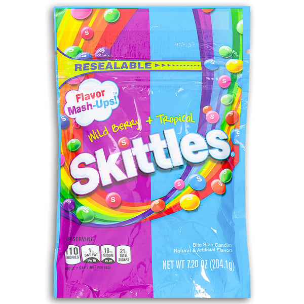 Skittles Mash Ups Tropical+Wild Berry Candies 7.2oz - 12 Pack