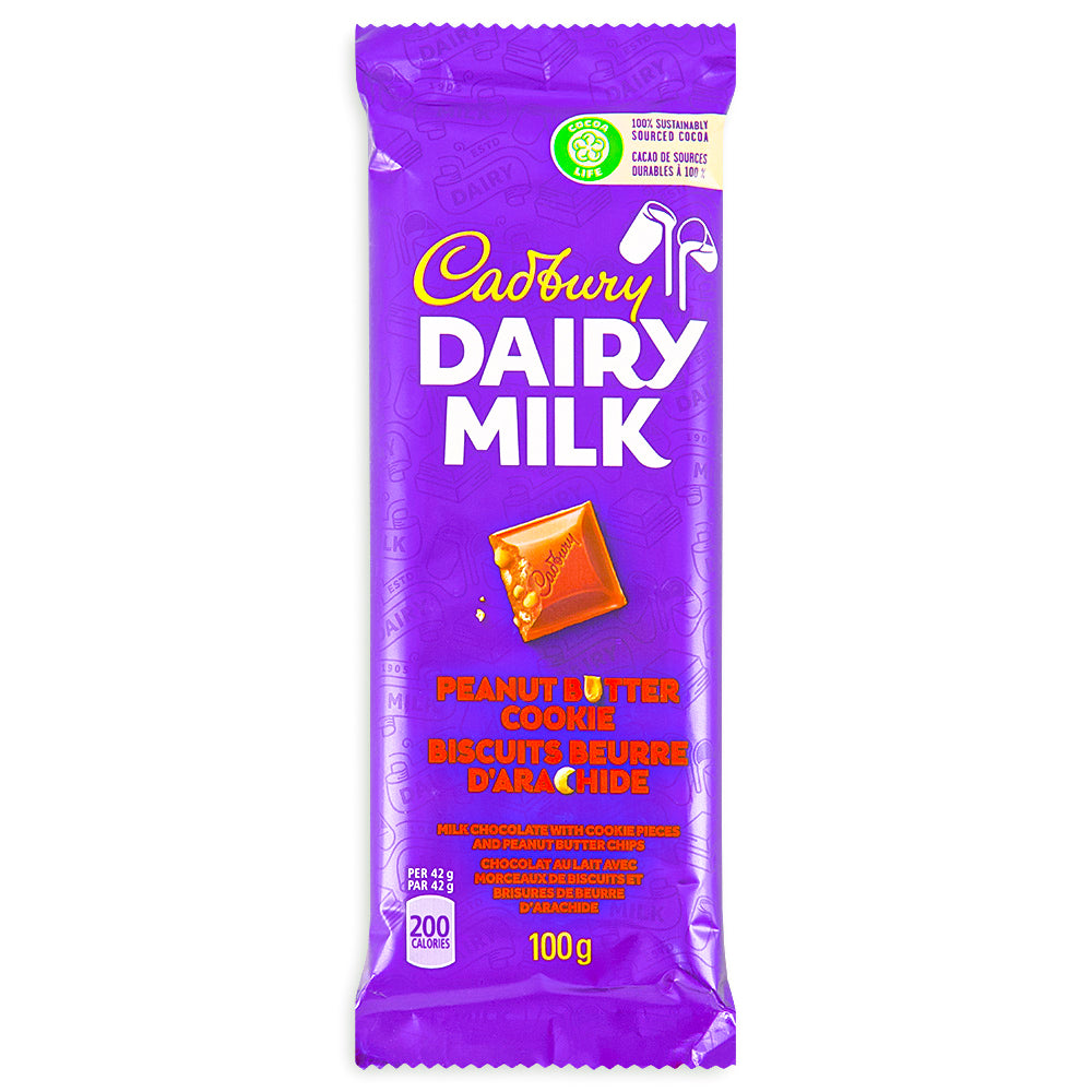 Cadbury Dairy Milk Peanut Butter Cookie Bar 100g - 21 Pack