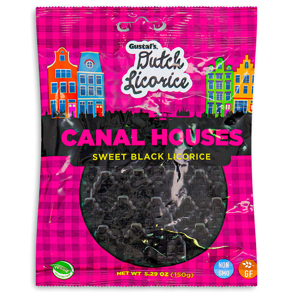 Gustaf's Dutch Licorice Canal Houses 5.29oz - 12 Pack
