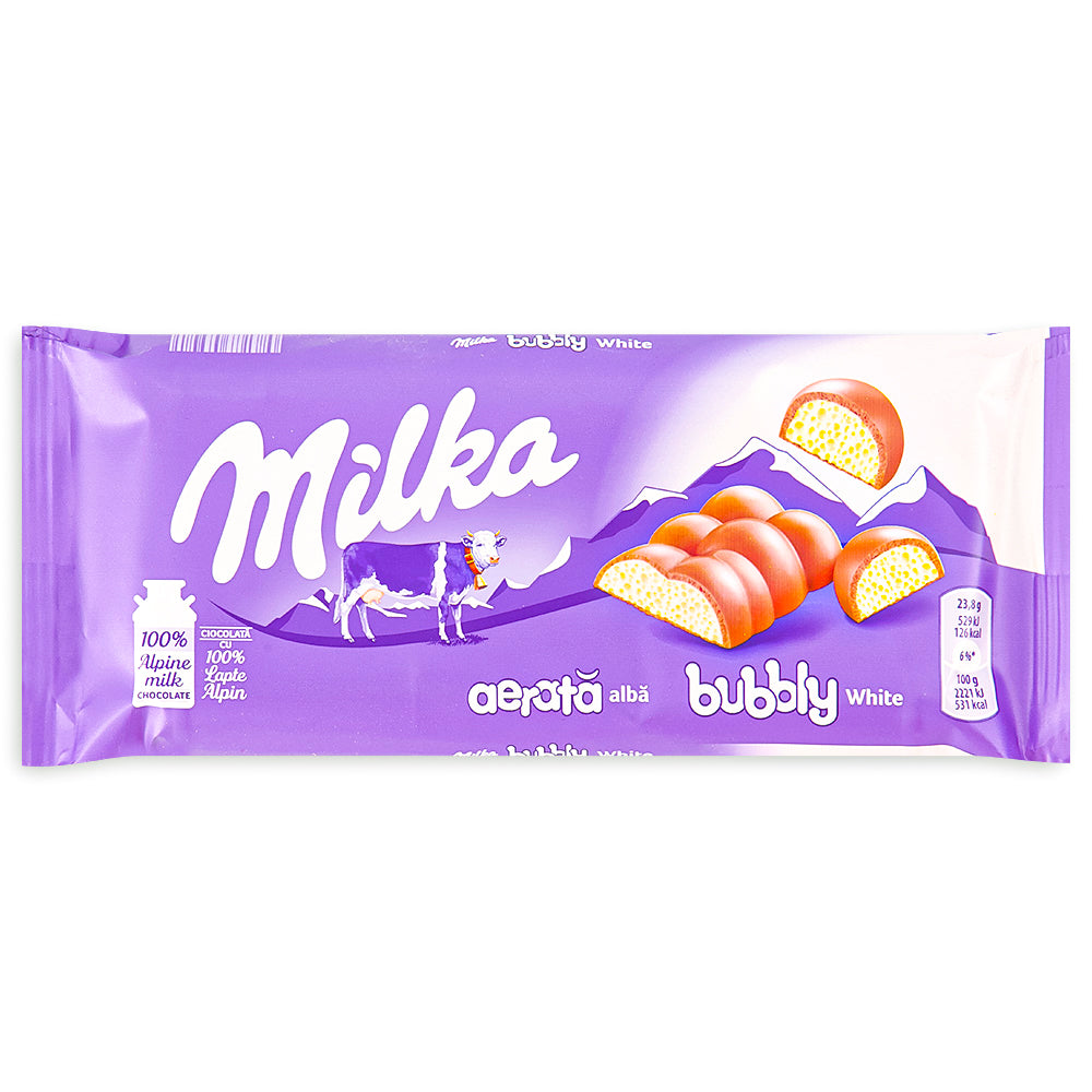 Milka Bubbly White Chocolate Bar 95g - 15 Pack