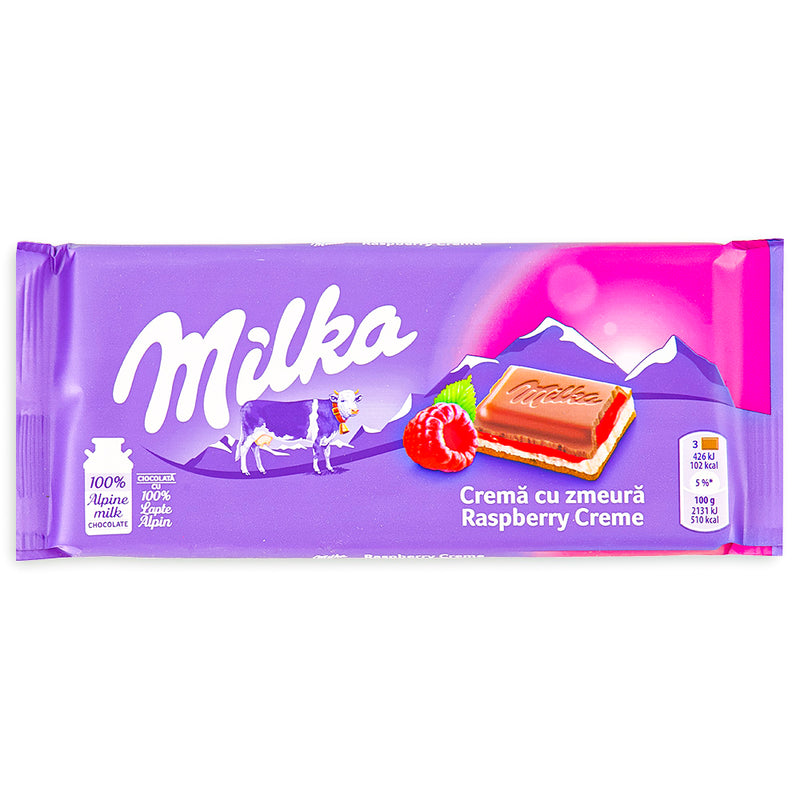 Milka Raspberry Creme Milk Chocolate Bar100g - 22 Pack