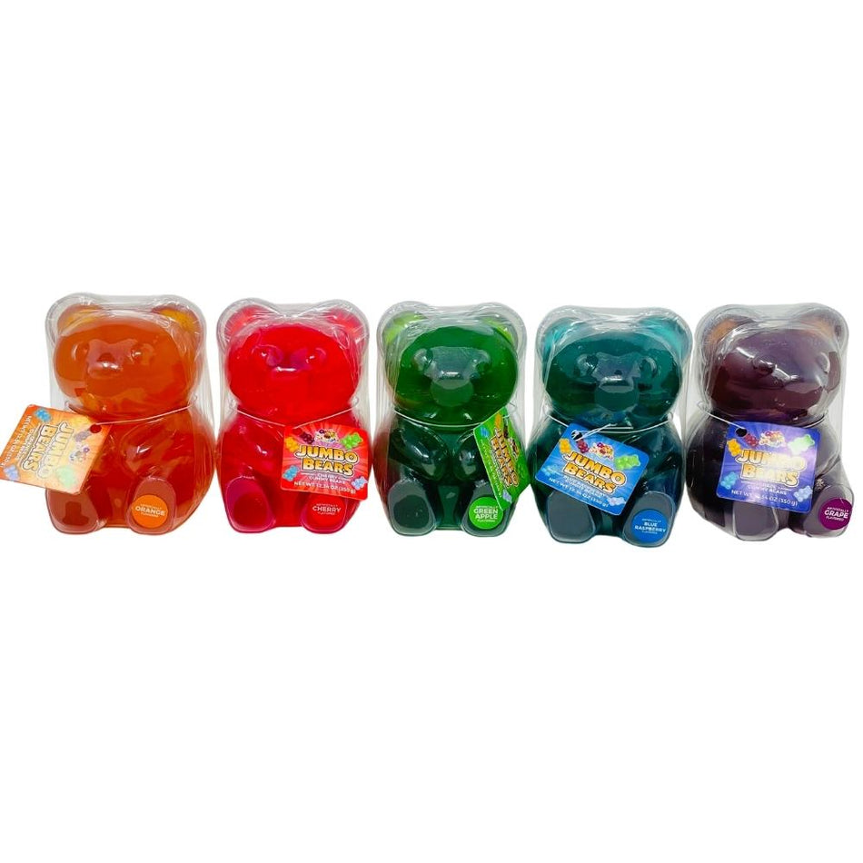 Assorted JUMBO Gummy Bears 12oz - 12 Pack