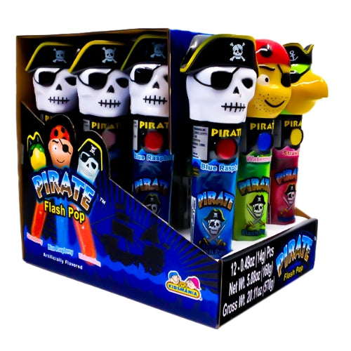 Kidsmania Pirate Flash Pop Lollipops-Wholesale Candy