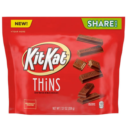 Kit Kat Thins Milk Chocolate Candy Bars 7.37 oz. - 8CT