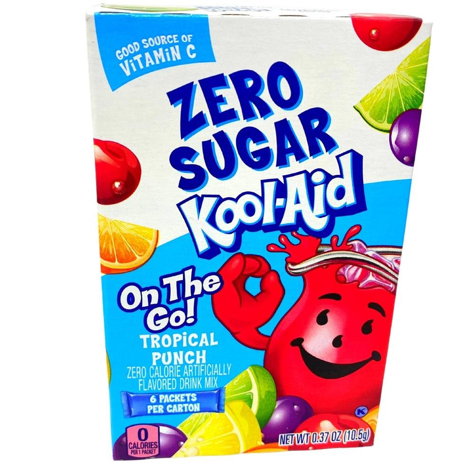 Kool-Aid Zero Sugar Tropical Punch Drink Mix - 12 Pack American Snacks