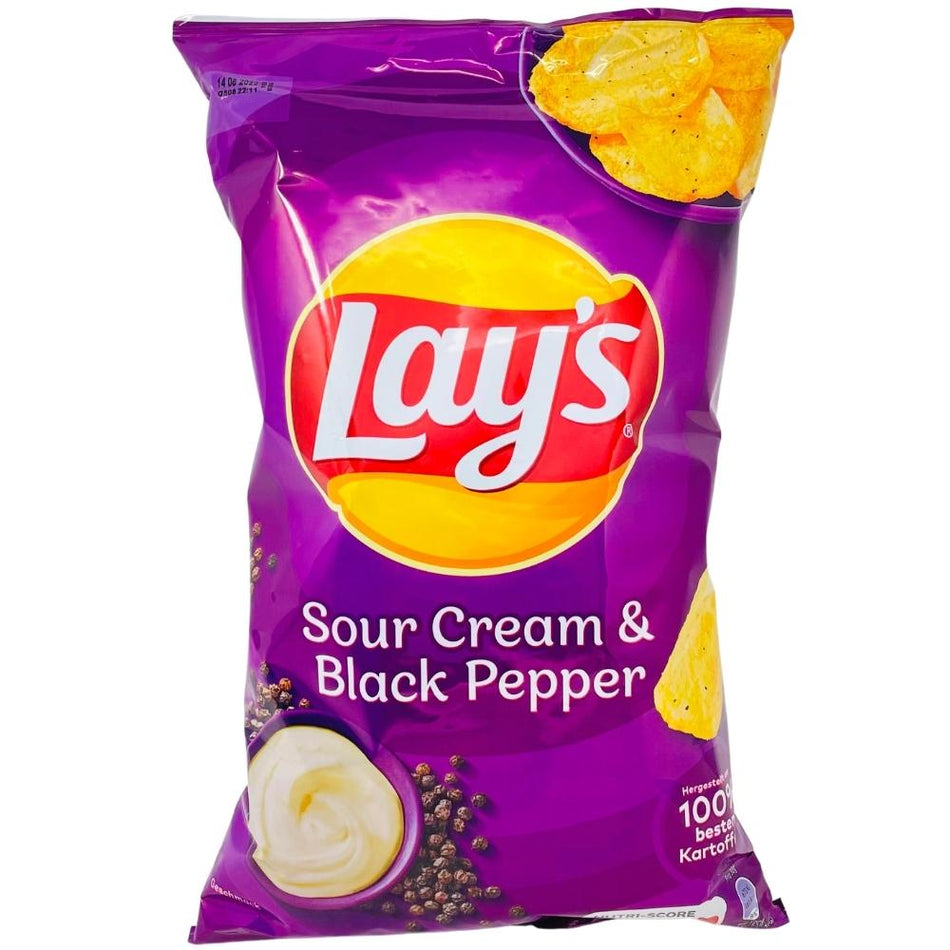 Lays Sour Cream & Black Pepper 150g - 9 Pack