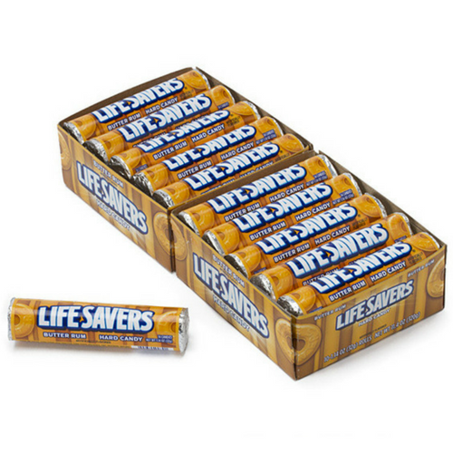 Life Savers Hard Candy Butter Rum Retro Candy Rolls 20ct