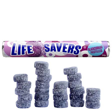 Lifesavers Blackcurrant Pastilles 34g (Australia) - 24 Pack