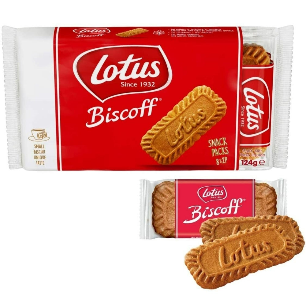 Lotus Biscoff Biscuits 124g - 12CT 8x2p pack - Bulk / Wholesale European Cookies Canada