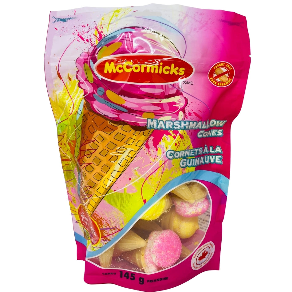 McCormicks  Marshmallow Cones 145g - 24 Pack  - Mccormicks Candy