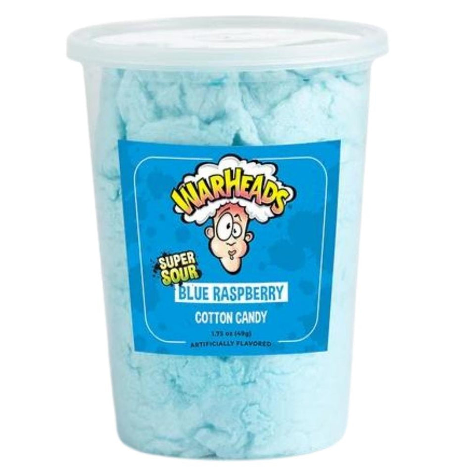Warheads Sour Blue Raspberry Cotton Candy - 12 Pack