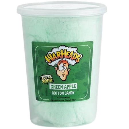 Warheads Sour Green Apple Cotton Candy - 12 Pack