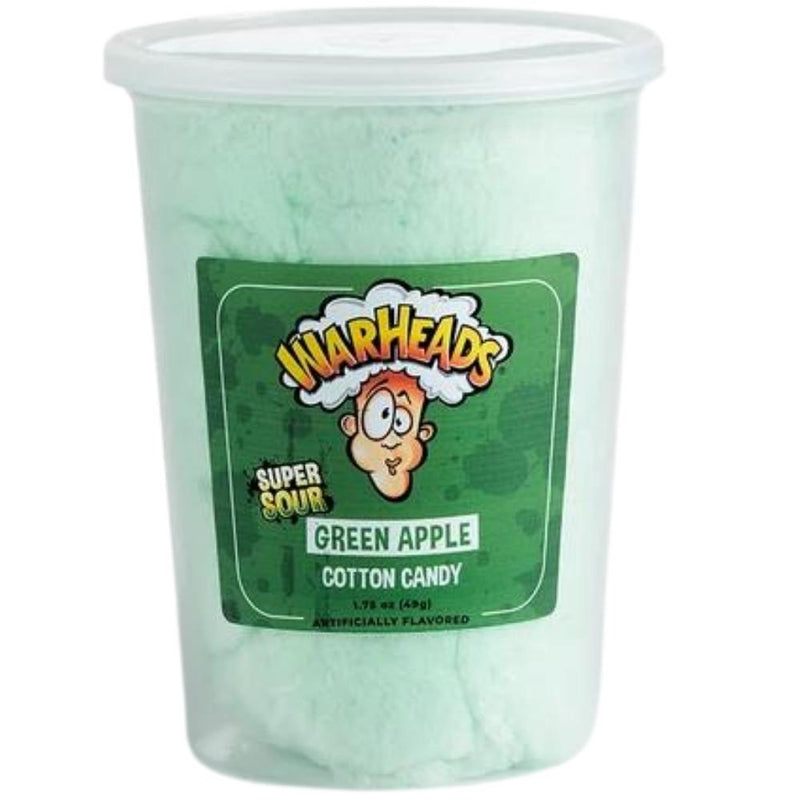 Warheads Sour Green Apple Cotton Candy - 12 Pack