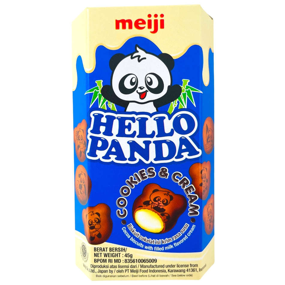 Meiji Hello Panda Cookies n Cream Cookies 45g (Indonesia) - 10 Pack