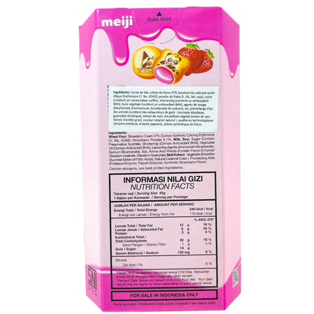 Meiji Hello Panda Strawberry Cookies 45g (Indonesia) ingredients nutrition facts