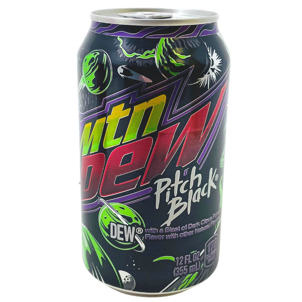 Mountain Dew Pitch Black 355mL - 12 Pack - Soda Pop