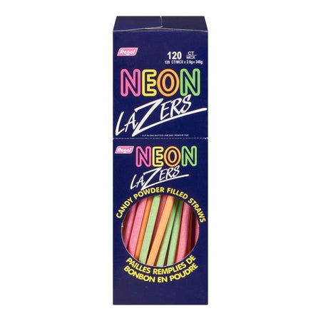 Neon Lazer Strawz Retro Candy- 120CT
