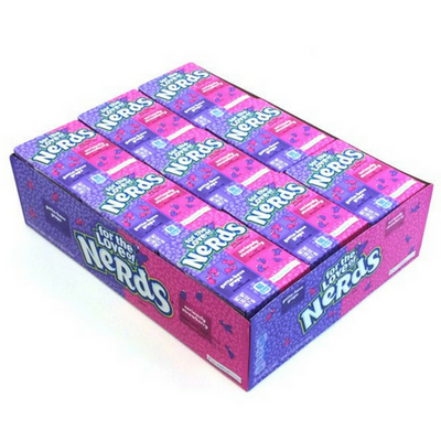 Wonka Nerds Grape & Strawberry Retro Candy 36CT- Wonka