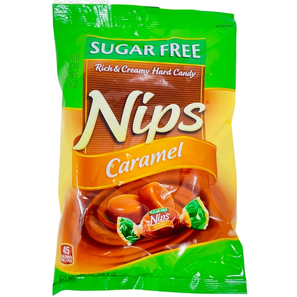 Nips Sugar Free Caramel Hard Candy 3.25oz - 12 Pack - Nips Hard