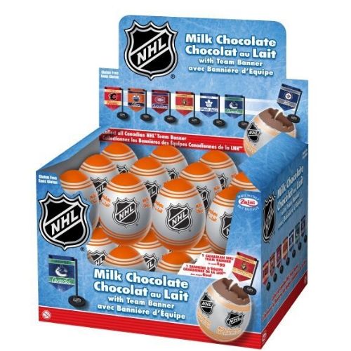 NHL Milk Chocolate Surprise Eggs with Canadian NHL Team Banner