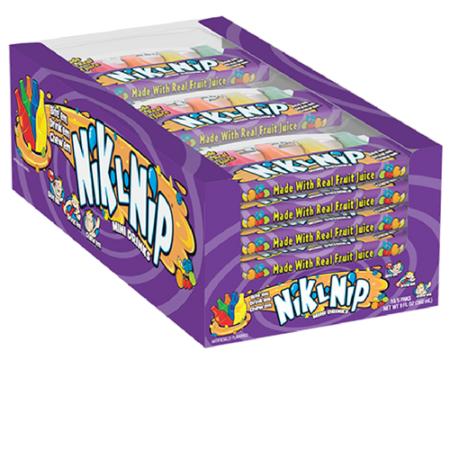 Nik-L-Nip Wax Bottles Candy 5-Packs 18 Count Box