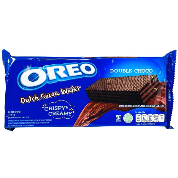 Oreo Dutch Cocoa Wafer Double Choco (Indonesia) 140.4g - 24 Pack