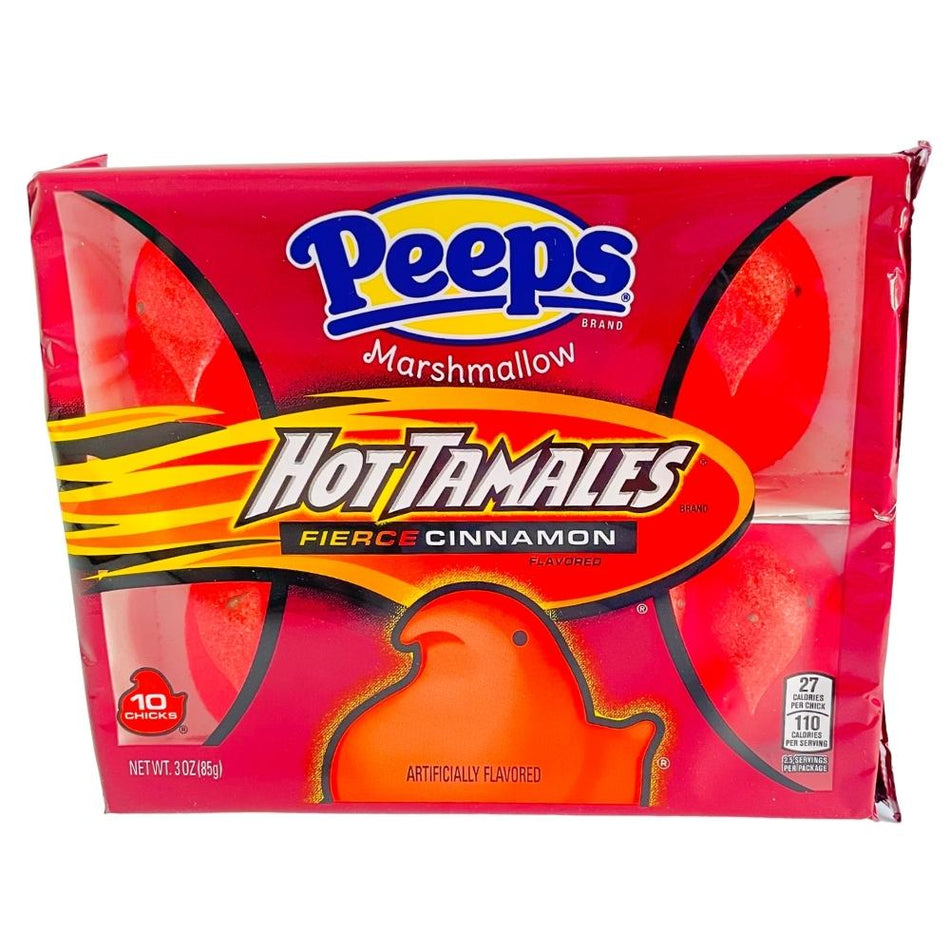 Peeps Marshmallow Chicks Hot Tamales 3oz (10pcs) - 36 Pack - Marshmallow Peeps - Easter Candy