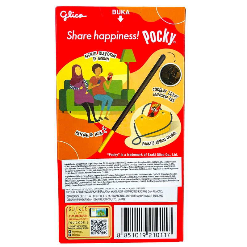 Pocky Sticks Original Chocolate 45g (Indonesia) ingredients nutrition facts