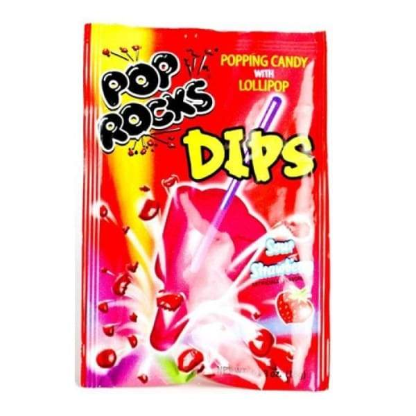Pop Rocks Dips Sour Strawberry - 18 Pack