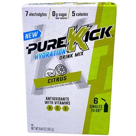 Pure Kick Hydration Singles to Go Citrus 12 Pack
