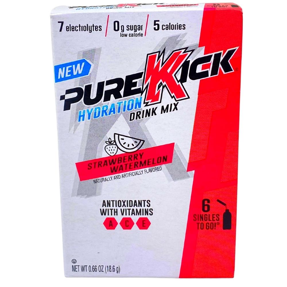 Pure Kick Hydration Singles to Go Strawberry Watermelon - 12 Pack