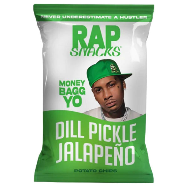 Rap Snacks Money Bagg Yo Dill Pickle Jalapeno 2.5oz - 24 Pack
