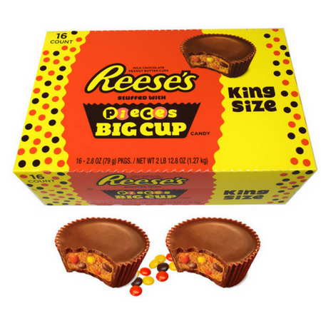 Reese's Pieces Peanut Butter Cups King Size 16 ct-i Wholesale Candy Canada - Reese's Cups with Pieces