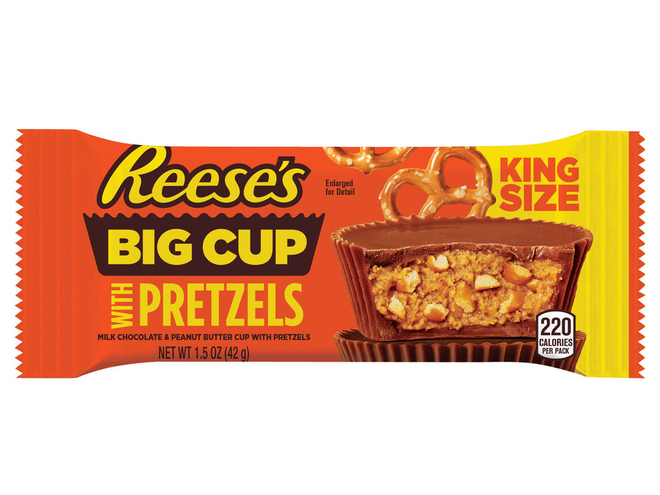 Reese's Big Cup Stuffed with Pretzels KING size 2.6oz - 16 Pack
